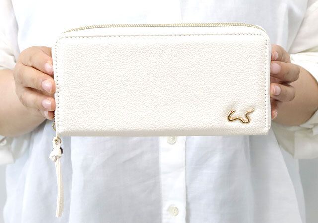 蛇窪神社白蛇長財布合皮