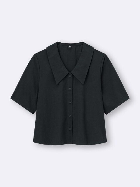 GUのビッグカラーブラウス