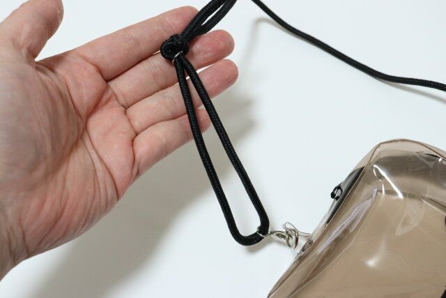 ダイソーの調節できるショルダーバッグ（黒、モカ）