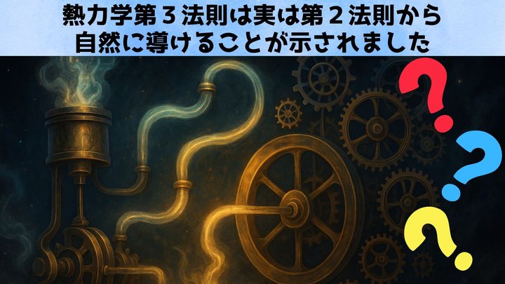 熱力学第3法則は「独立原理」ではなく実は第2法則から自然に導けた