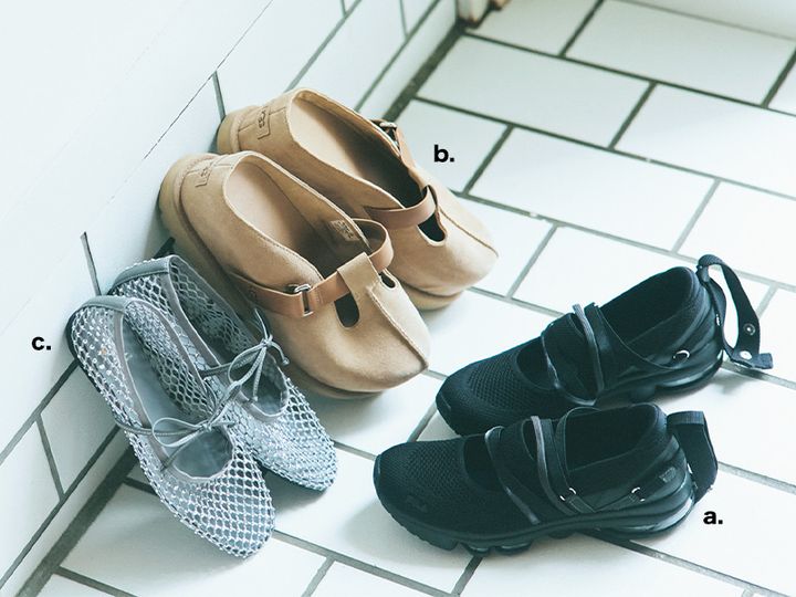 FILA×OJOSのスポサンとUGGのサンダルとシー ユナイテッドアローズのメッシュのメリージェーン