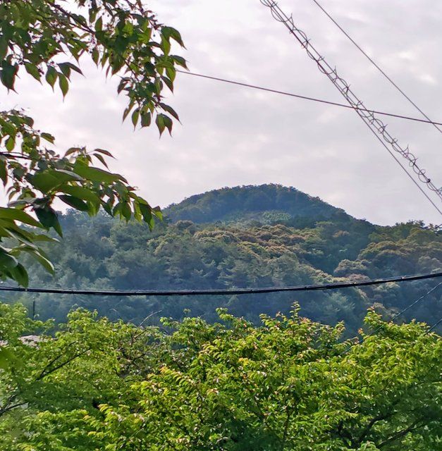 銀閣寺道から見た大文字山