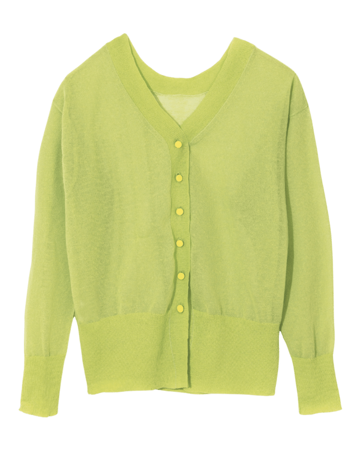 BEIGE,のリネン混カーディガン