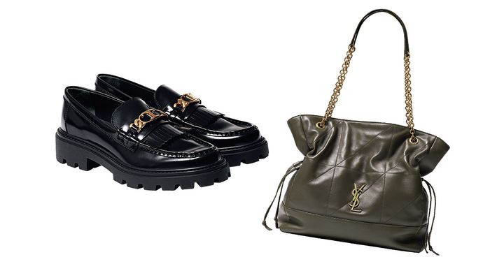 トッズの厚底ローファーとサンローランのジェイミーショッピング