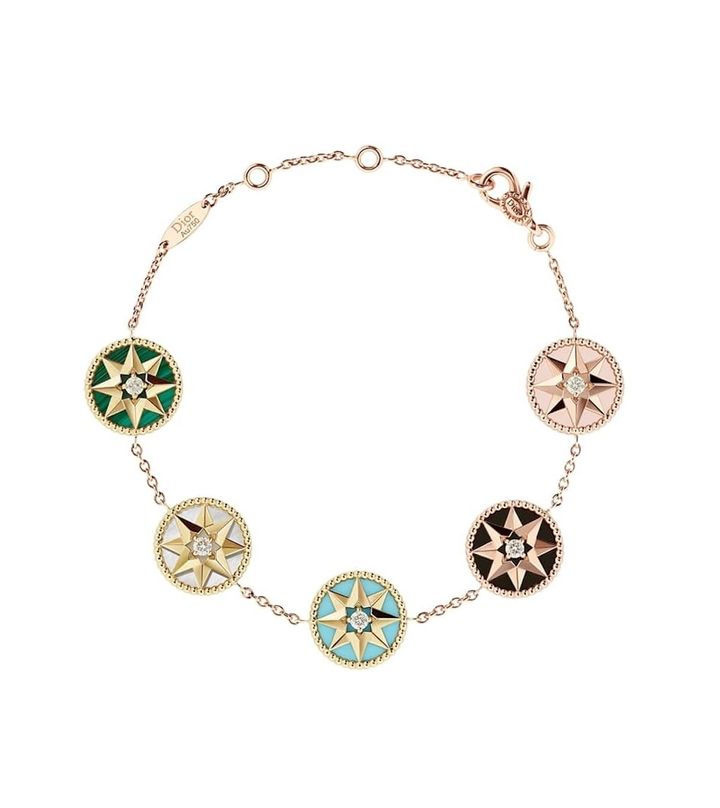 「ローズ デ ヴァン」ブレスレット（PG×YG×ダイヤモンド×マザーオブパール×オニキス×マラカイト×ターコイズ×ピンクオパール）￥1,300,000