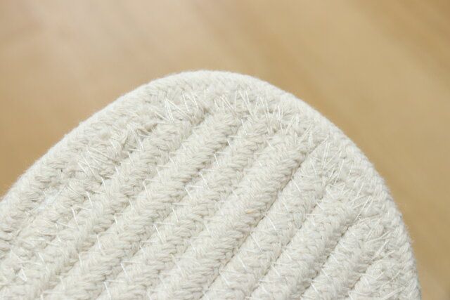 ルームスリッパ（綿混、白、26cm-27cm） 底面