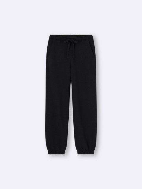 2025gu夏黒スウェットジョガーパンツ