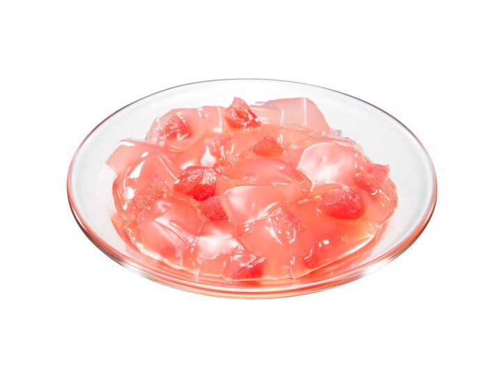 「果肉入り ピーチゼリー」90円