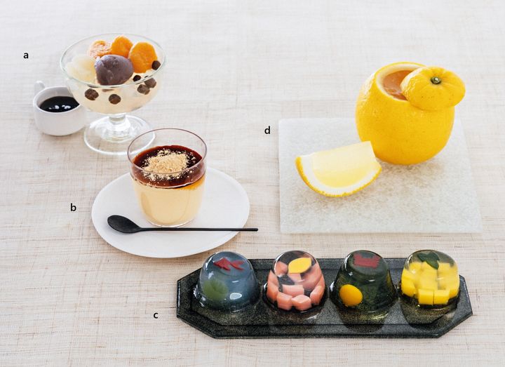 肉厚な杏がごろっと、大人の上質あんみつ。