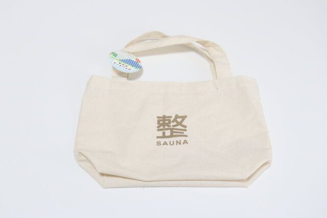 セリア 3773 トートバッグ サウナモチーフ 商品タグ