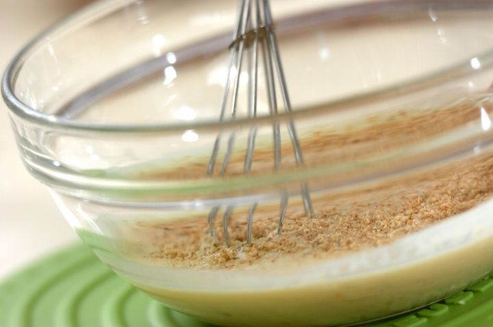 豚肉の冷しゃぶノンオイル豆乳ソースの作り方2