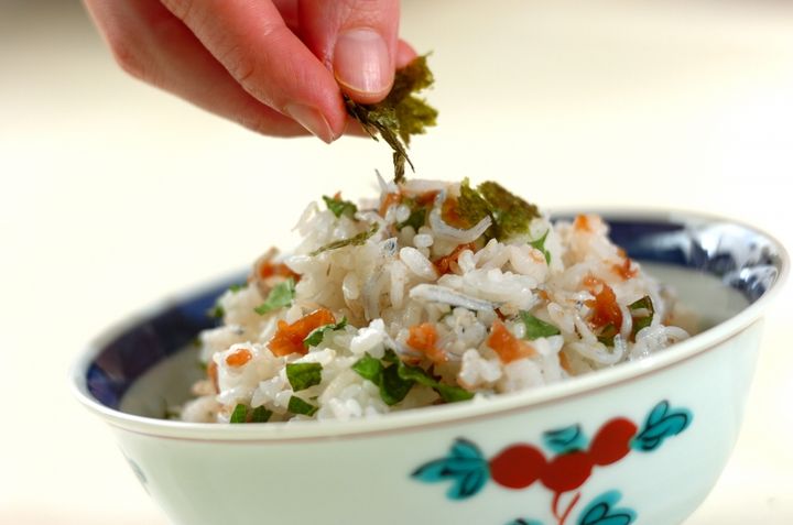 大葉とシラスの梅風味混ぜご飯の作り方3