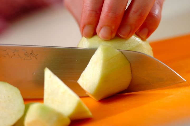 ナスと枝豆のひすい煮の下準備1