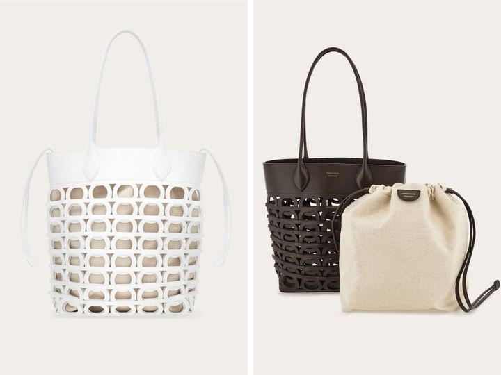 画像: 「ガンチーニ トートバッグ」[縦37×横29×マチ11cm]各￥303,600 出典：フェラガモ