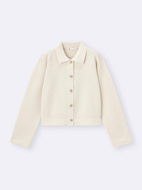 2025guミラノリブポロカーディガン