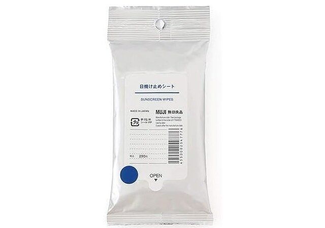 無印良品 日焼け止めシート 12枚 SPF12 PA＋