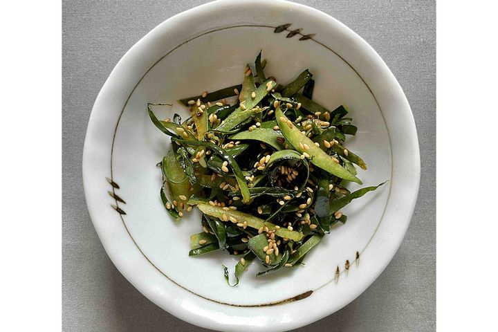 冬瓜の皮を活用した、きんぴら。卵かけごはんのお供にしていただきました！