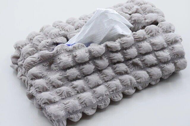 ダイソー ぽこぽこワッフル生地（スモーキーピンク・ミルクティベージュ）