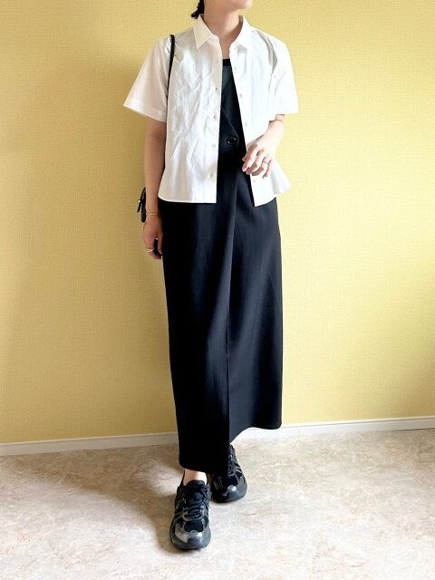 styled③ワンピの羽織りに◎モノトーンコーデ