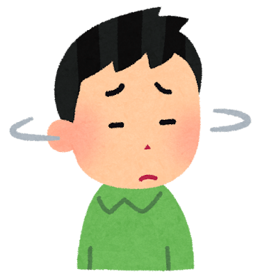 首を振っている人のイラスト（男性）