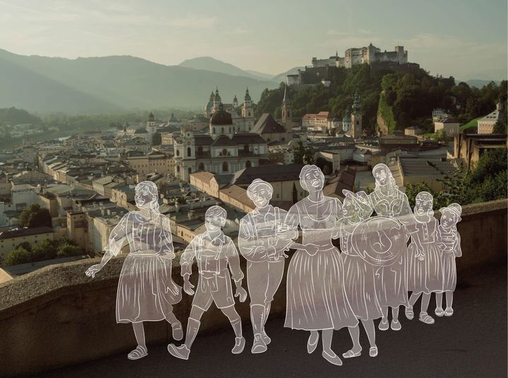 市街を一望する絶景写真も撮れるのがこのスポット。夕景や夜景も美しいので、カップルなら時間を変えて訪れてもロマンチック。写真提供：Tourisms Salzburg GmbH