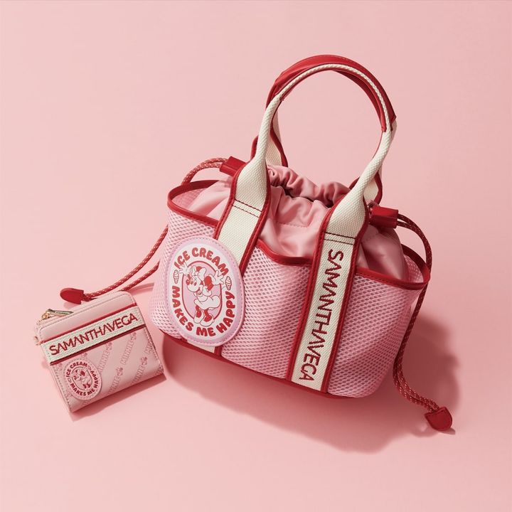 (左)折財布 / (右)ロゴテープハンドバッグ