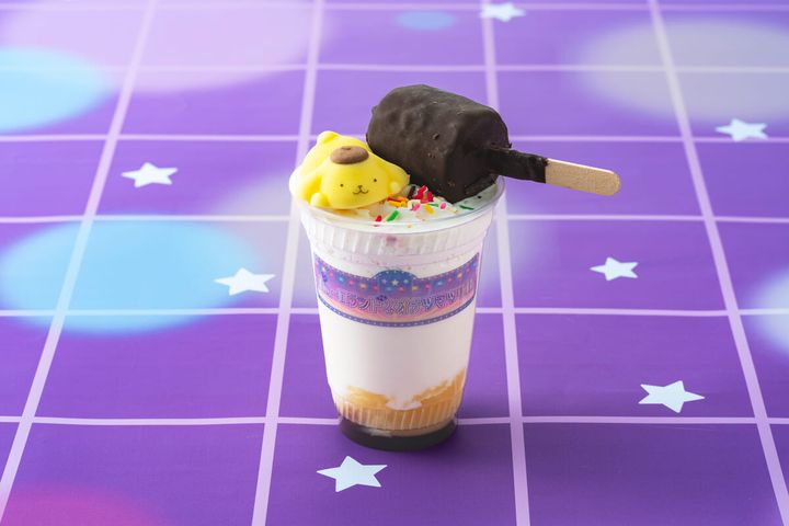 ポムポムプリンのチョコバナナ風ミルクドリンク