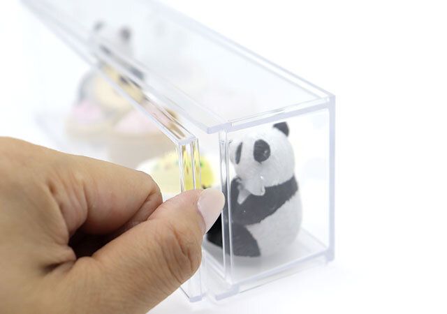 横開きディスプレイケースロング 開閉