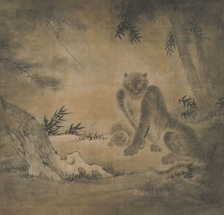 狩野永徳《虎図》 桃山時代 一幅 紙本墨画 （2025年7月12日から9月1日まで展示予定）