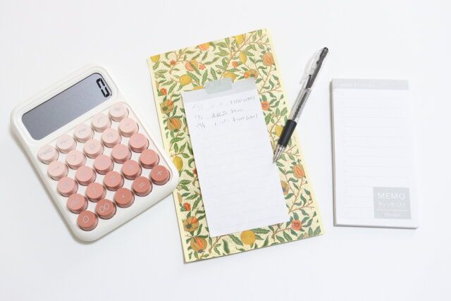 ダイソー メモ（チェックリスト、50枚） 使用例 家計管理
