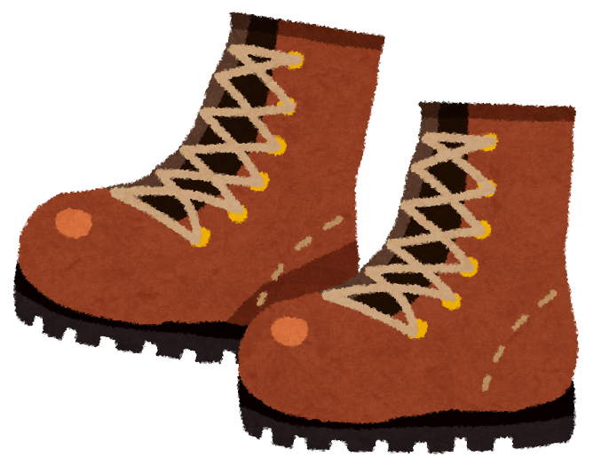 トレッキングブーツのイラスト（靴） | かわいいフリー素材集 いらすとや