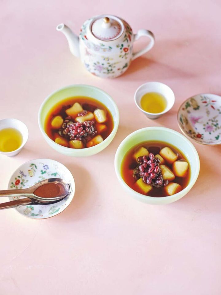 【芋圓紅豆湯（ユーユェンホンドウタン）】さつまいも餅の小豆スープ