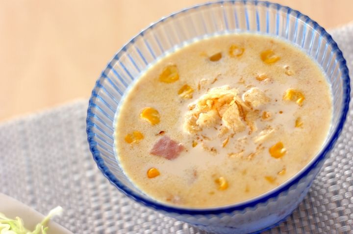 冷製コーンミルクスープ