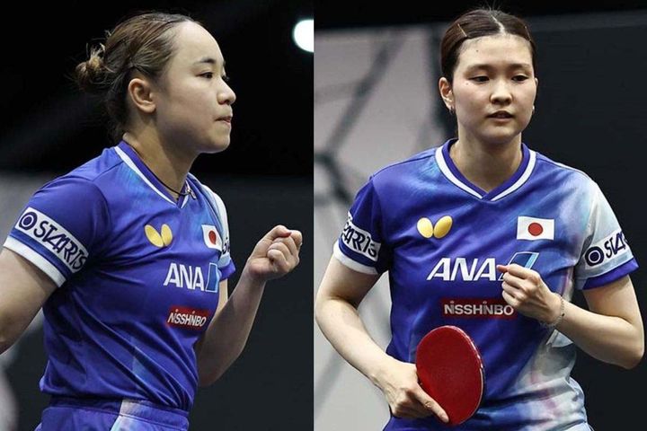 伊藤美誠、橋本帆乃香（C）WTT