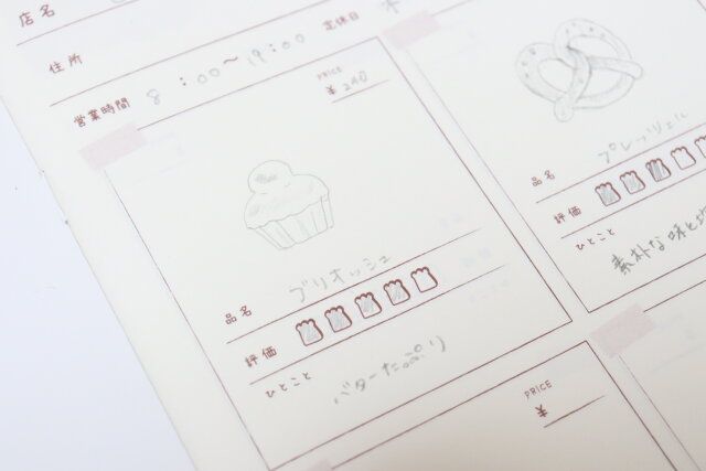セリア A5ライフプラスノート 56P パン 記録例