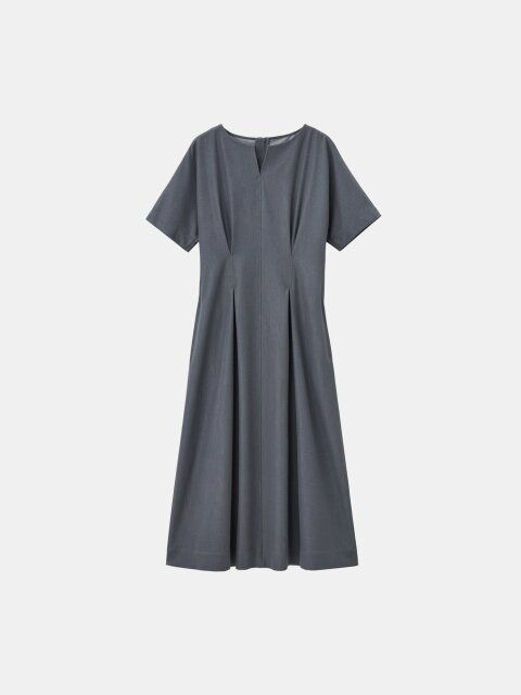 PLSTのシャンブレータックワンピース