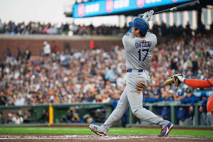 今季32号2ランを放ったドジャース・大谷翔平（C）ロイター