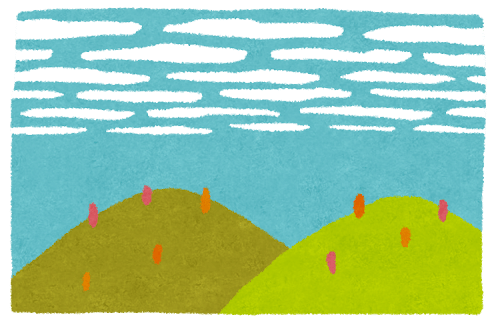 いわし雲のイラスト