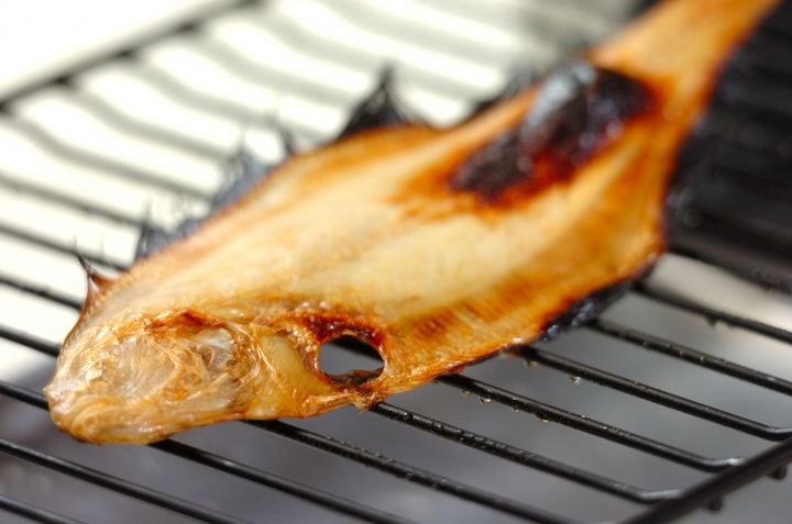 干しカレイのだし茶漬けの下準備1