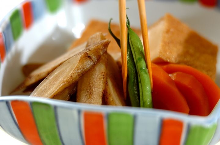 厚揚げとゴボウの煮物の作り方2