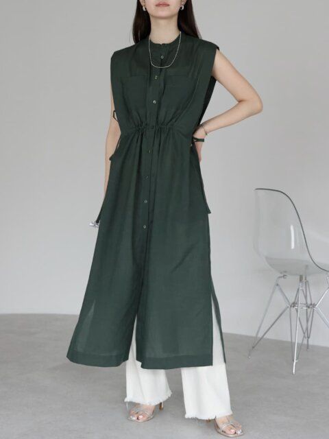 シャツワンピースコーデ3