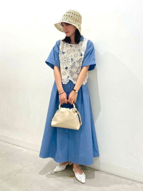 シャツワンピースコーデ1