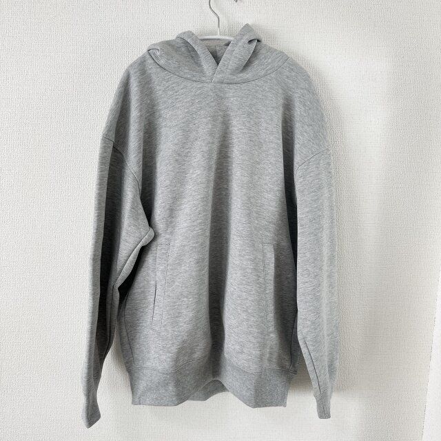 ユニクロ スウェットオーバーサイズプルパーカ GRAY