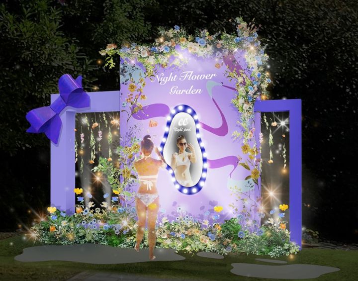 目を開けると、そこはお花畑･･･!? メインフォトスポットでは、人気のミラーセルフィーを楽しめます（画像はイメージ）