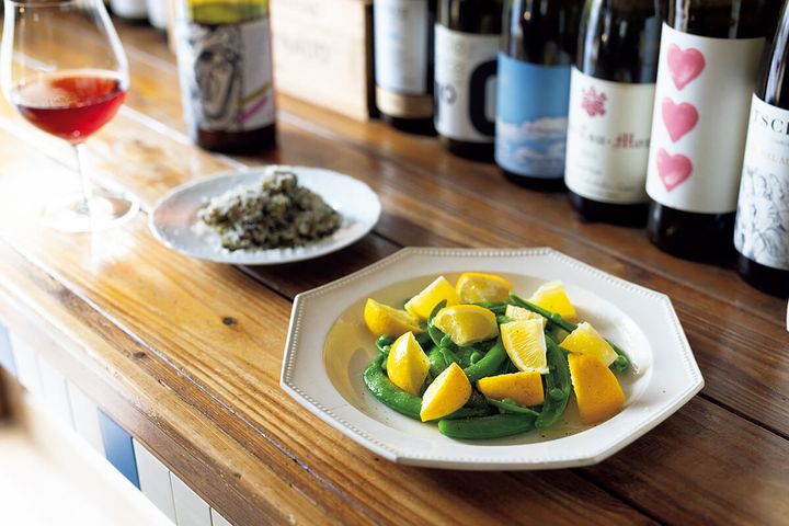 兵庫〈Nadja〉古漬けキュウリとパルミジャーノ