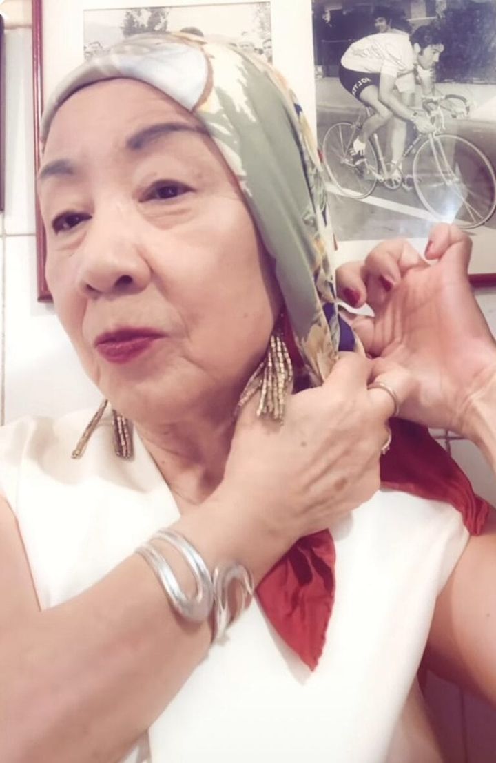 ストールをターバンに