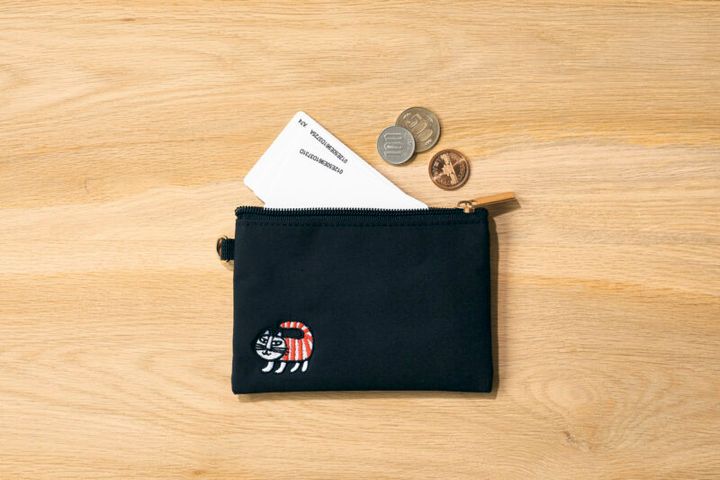 GLOW9月号付録リサ・ラーソン「ねこのマイキー」3連ポーチ 小サイズは黒