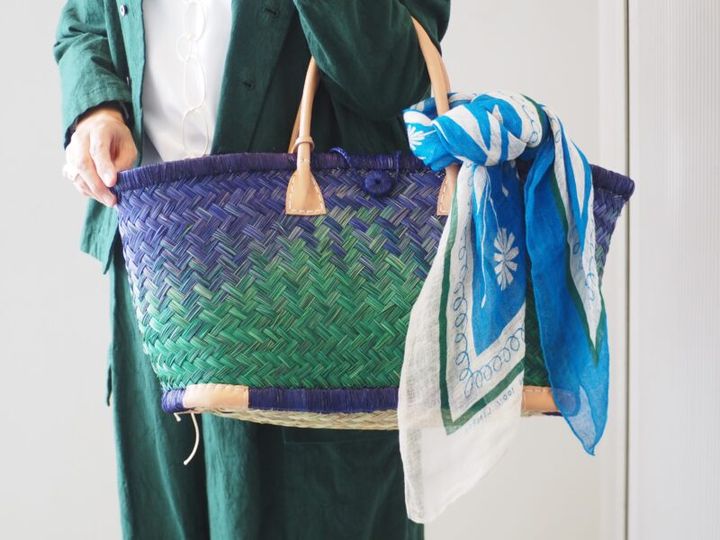 マダガスカルのかごバッグ