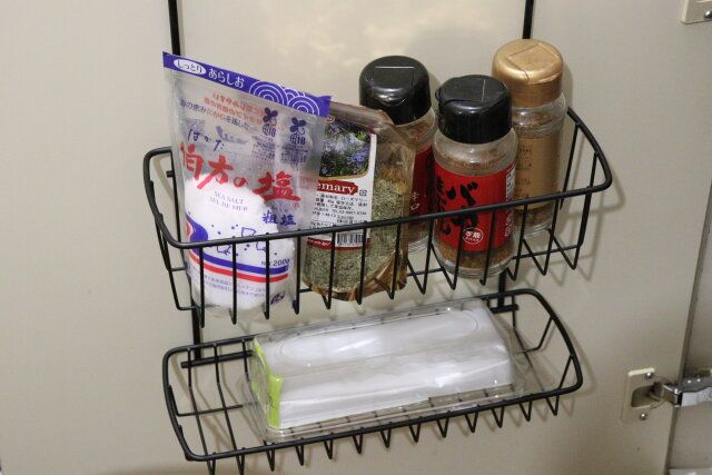 ダイソーのシンク掛けバスケット（2段）を使ってみた
