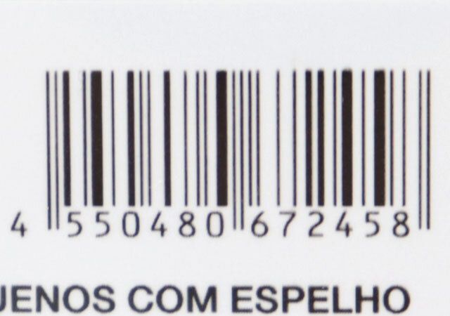 ダイソーの収納ケース付きミラー（スクエア）のバーコード